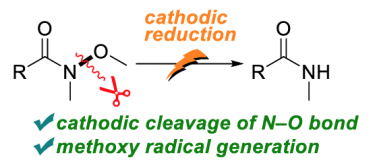 Cathodic N–O Bond Cleavage of N-Alkoxy Amide