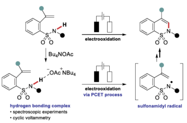 Electrochemical Generation of Sulfonamidyl Radicals via Anodic Oxidation of Hydrogen Bonding Complexes: Applications to Electrosynthesis of Benzosultams