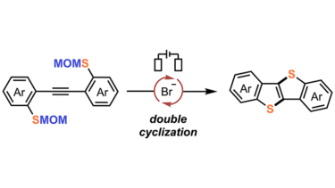 Synthesis of Thienoacenes by Electrochemical Double C–S Cyclization Using a Halogen Mediator