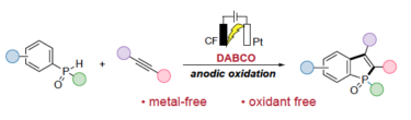 Electrochemical Synthesis of Benzo[b]phosphole Oxides via Dehydrogenative Annulation Using DABCO as a Mediator