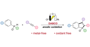 Electrochemical Synthesis of Benzo[<i>b</i>]Phosphole Oxides via Dehydrogenative Annulation Using 1,4-Diazabicyclo[2.2.2]Octane as a Mediator